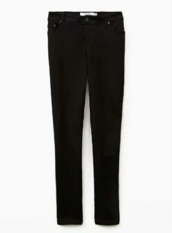 Luxe Skinny Jean - Sateen Stretch Black -Clothing Shop 10258345 00133 flat