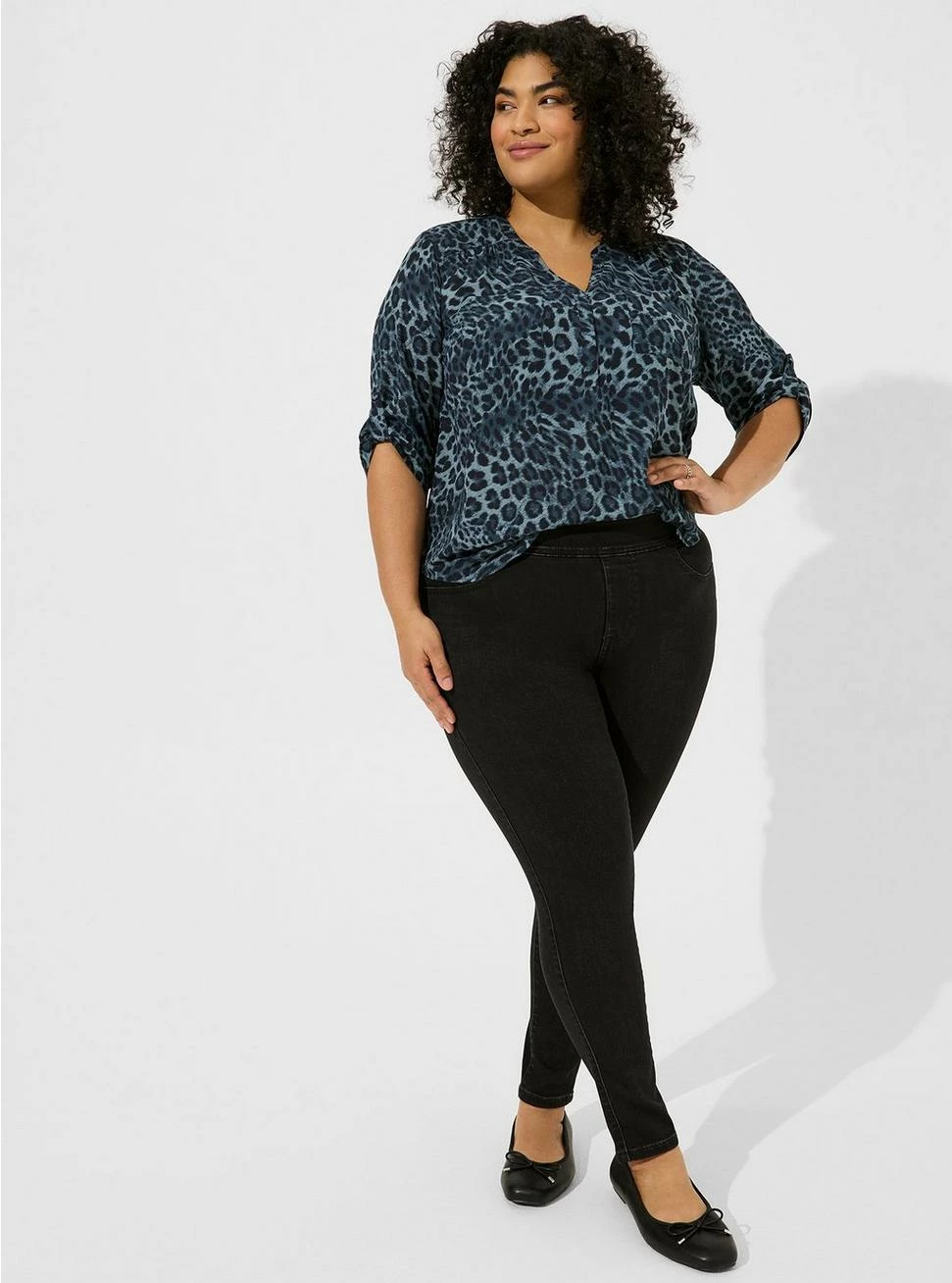 Harper Georgette Pullover 3/4 Sleeve Blouse 2 Harper Georgette Pullover 3/4 Sleeve Blouse - Image 2