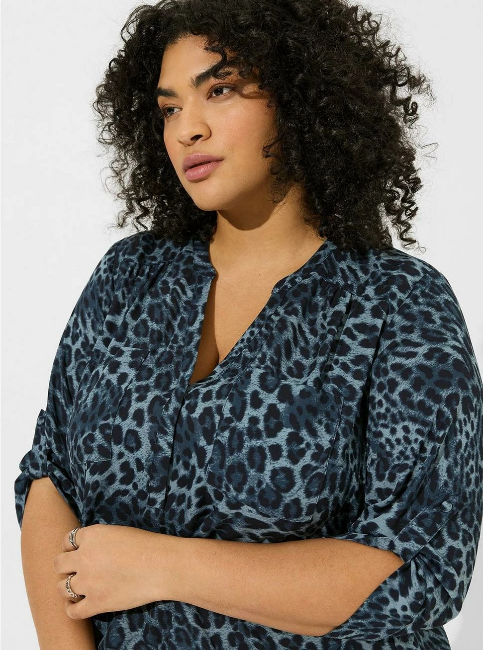 Harper Georgette Pullover 3/4 Sleeve Blouse 3 Harper Georgette Pullover 3/4 Sleeve Blouse - Image 3