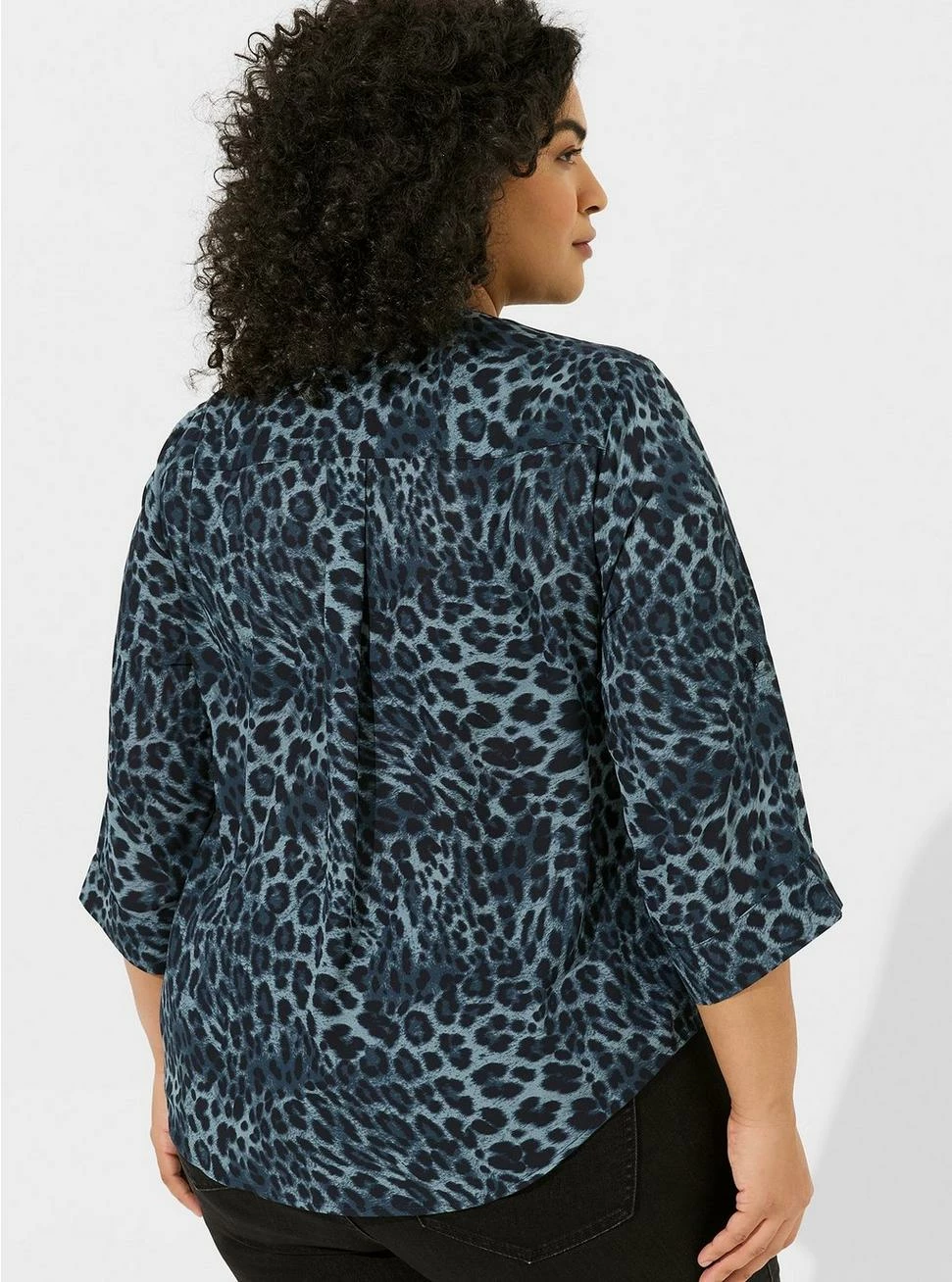 Harper Georgette Pullover 3/4 Sleeve Blouse 4 Harper Georgette Pullover 3/4 Sleeve Blouse - Image 4