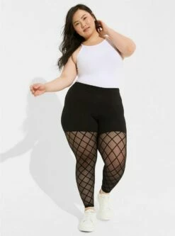 Full Length Signature Waist Flocked Legging