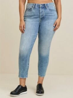 Mom Straight Vintage Stretch High-Rise Jean