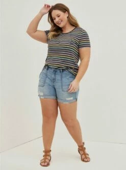 5 Inch Vintage Stretch Mid-Rise Short -Clothing Shop 12443872 02620 av3