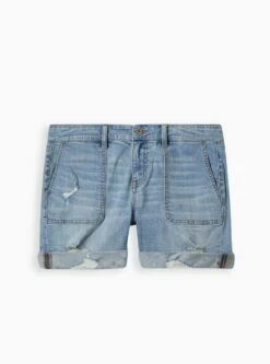 5 Inch Vintage Stretch Mid-Rise Short -Clothing Shop 12443872 02620 flat