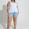 5 Inch Vintage Stretch Mid-Rise Short