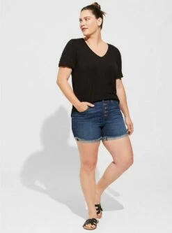 5 Inch Vintage Stretch High-Rise Short