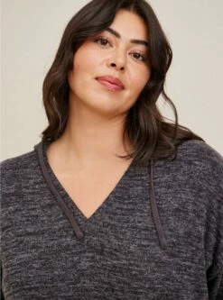 Relaxed Super Soft Plush Tunic Hoodie -Clothing Shop 13971703 00684 av3