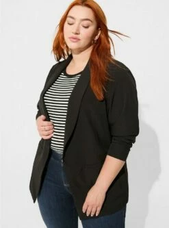 Studio Crepe Classic Shawl Collar Blazer