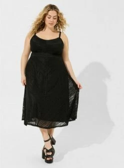 Midi Lace Skater Dress