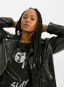 Faux Leather Asymmetrical Moto Jacket -Clothing Shop 15595437 00684 av2