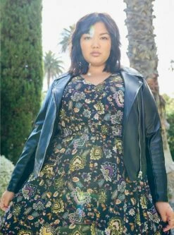 Faux Leather Asymmetrical Moto Jacket -Clothing Shop 15595437 00684 ls