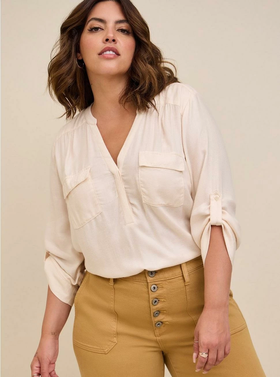 Harper Brushed Rayon Pullover 3/4 Sleeve Tunic Blouse 1 Harper Brushed Rayon Pullover 3/4 Sleeve Tunic Blouse