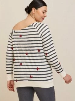 Off-Shoulder Lt Weight French Terry Sweatshirt -Clothing Shop 16150574 05995 av2