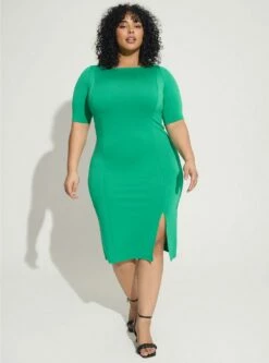 Midi Studio Cupro Bodycon Dress