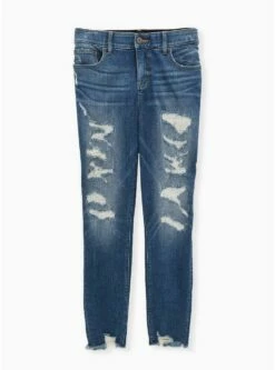 Bombshell Skinny Premium Stretch High-Rise Destructed Jean -Clothing Shop 16917338 08343 flat