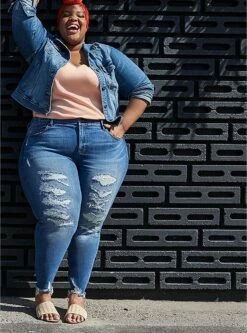 Bombshell Skinny Premium Stretch High-Rise Destructed Jean -Clothing Shop 16917338 08343 pdped