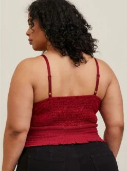 Lace Smocked Crop Top -Clothing Shop 17174733 00187 av3