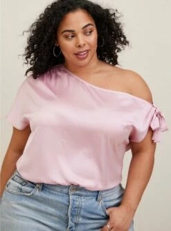 Satin Off-Shoulder Top