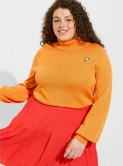 Scooby Doo Velma Turtleneck Pullover Sweater