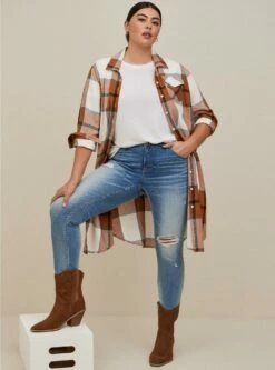 Cotton Long Line Shacket