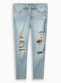 High-Rise Straight Vintage Stretch Mid-Rise Sequin Backed Jean -Clothing Shop 18916290 07501 flat