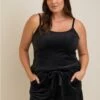 Velour Sleeveless Lounge Cami