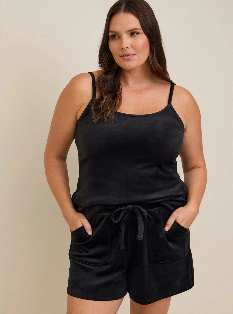 Velour Sleeveless Lounge Cami 1 Velour Sleeveless Lounge Cami