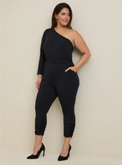 Studio Knit One Shoulder Jumpsuit