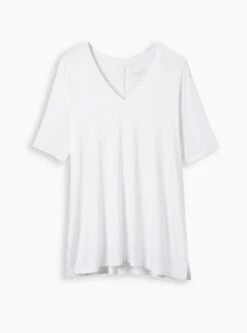 Favorite Tunic Super Soft V-Neck Side Slit Tee 7 Favorite Tunic Super Soft V-Neck Side Slit Tee -Clothing Shop 19156410 00013 flat