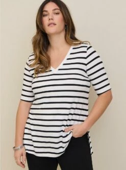 Favorite Tunic Super Soft V-Neck Side Slit Tee