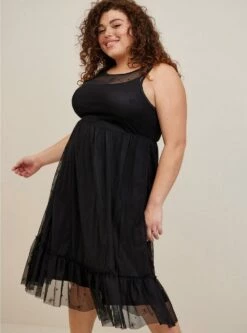 Disney Minnie Mouse Maxi Sheer Mesh Layering Dress