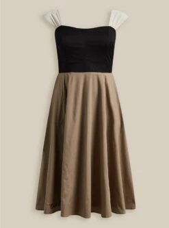 Disney Sleeping Beauty Swing Stretch Poplin Midi Dress -Clothing Shop 19465799 00684 flat