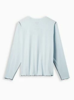 Care Bears Slim Fit Cotton Long Sleeve Lettuce Hem Crop Tee -Clothing Shop 19537959 00134 av2