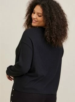 Rolling Stones Waffle Crop Long Sleeve Tee -Clothing Shop 19547659 00684 av3