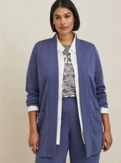 Studio Cupro Open Front Cardigan