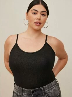 Foil Scoop Neck Cami