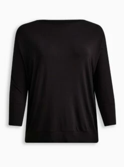 Super Soft O-Ring Sleeve Dolman Top -Clothing Shop 19553856 00684 flat