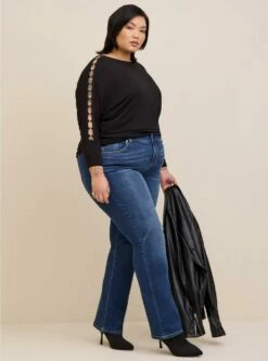 Super Soft O-Ring Sleeve Dolman Top