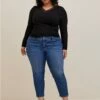 Perfect Skinny Ankle Vintage Stretch Mid-Rise Jean (Short)