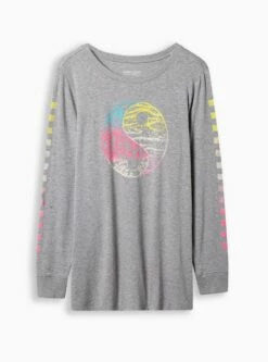 Yin Yang Classic Fit Super Soft Slub Crew Neck Long Sleeve Tee