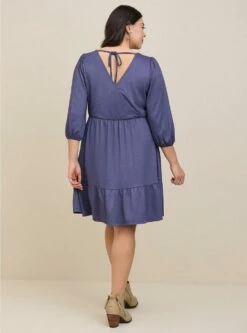 At The Knee Slub Rib Voluminous Dress -Clothing Shop 19654773 10186 av2