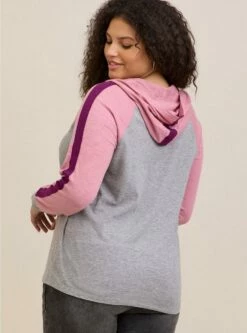 Vintage Super Soft Slub Varsity Stripe Hoodie -Clothing Shop 19660815 00113 av2