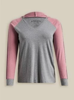 Vintage Super Soft Slub Varsity Stripe Hoodie -Clothing Shop 19660815 00113 flat