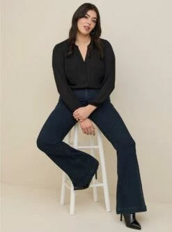 Harper Georgette Pullover Long Sleeve Blouse