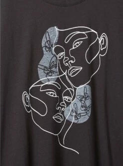 Line Woman Relaxed Fit Signature Jersey Crew Neck Tee -Clothing Shop 19672507 00684 av3