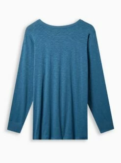 Smiling At Your Dog Classic Fit Super Soft Slub Crew Neck Long Sleeve Tee -Clothing Shop 19672525 01620 av2