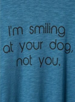 Smiling At Your Dog Classic Fit Super Soft Slub Crew Neck Long Sleeve Tee -Clothing Shop 19672525 01620 av3