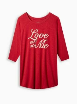 Love Me Classic Fit Super Soft Slub Crew Neck Elbow Sleeve Tee