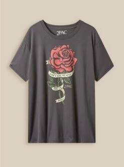 Tupac Relaxed Fit Cotton Crew Tee