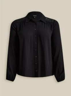 Madison Shirring And Embroidered Long Sleeve Shirt -Clothing Shop 40030128 00684 flat